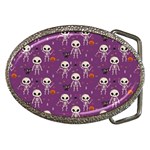 Skull Halloween Pattern Belt Buckles Front