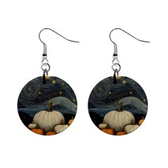 Pumpkin Halloween Mini Button Earrings by Ndabl3x