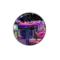 Retro City Pixel Hat Clip Ball Marker by Sarkoni