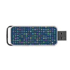 Procedural Generation Digital Art Pattern Portable Usb Flash (one Side) by Grandong