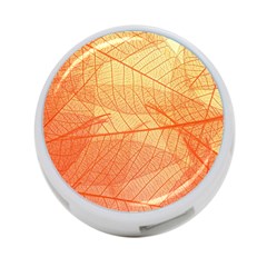 Abstract Texture Of Colorful Bright Pattern Transparent Leaves Orange And Yellow Color 4-port Usb Hub (two Sides) by Grandong