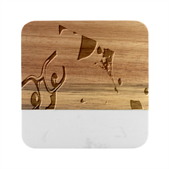 Emojis, Emoji, Hd Phone Wallpaper Marble Wood Coaster (square) by nateshop