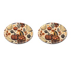 Thanksgiving Pattern Cufflinks (oval) by Valentinaart