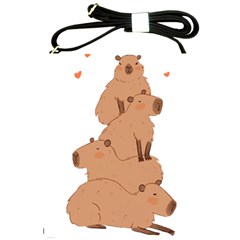 Capybara Art T- Shirt Capybara Pile - A Cute Stack Of Capybaras T- Shirt Yoga Reflexion Pose T- Shirtyoga Reflexion Pose T- Shirt Shoulder Sling Bag by hizuto