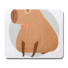 Capybara T- Shirt Gentlemen Capybara - A Cute Funny Capybara Illustration T- Shirt Yoga Reflexion Pose T- Shirtyoga Reflexion Pose T- Shirt Large Mousepad by hizuto