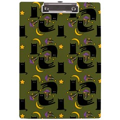 Cat Cartoon Cats Animal Pattern A4 Acrylic Clipboard by Pakjumat