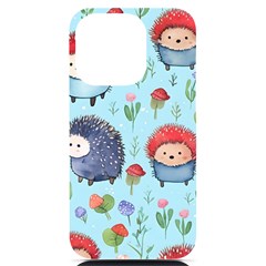 Hedgehogs Animal Iphone 14 Pro Black Uv Print Case by Pakjumat