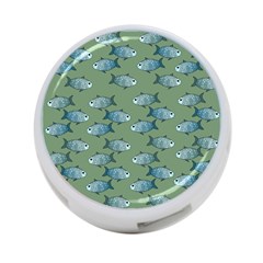 Fishes Pattern Background 4-port Usb Hub (one Side) by Pakjumat