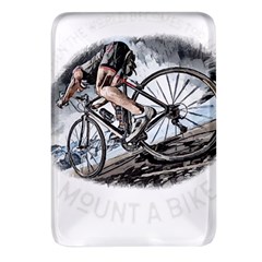 When The World Becomes Too Much Mount T- Shirt When The World Becomes T O O M U C H, Mount A Bike! T Rectangular Glass Fridge Magnet (4 Pack) by ZUXUMI