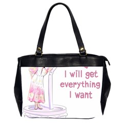 I Will Get Everything I Want Oversize Office Handbag (2 Sides) by SychEva