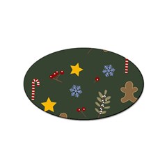 Christmas Party Pattern Design Sticker Oval (100 Pack) by uniart180623