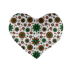 Pattern Abstract Seamless Standard 16  Premium Flano Heart Shape Cushions by uniart180623