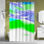 Blue Green Black Abstract Art T- Shirt Blue Green Black Abstract Art T- Shirt Shower Curtain 48  x 72  (Small)  Curtain(48  X 72 )