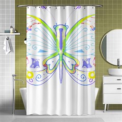 Butterfly Design T- Shirtbutterfly T- Shirt (2) Shower Curtain 48  X 72  (small)  by EnriqueJohnson