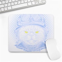 Cat T- Shirt Biker Cat T- Shirt Large Mousepad by EnriqueJohnson