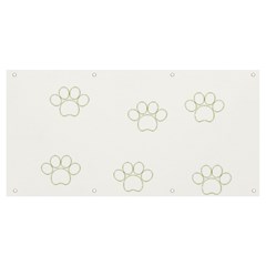 Dog Paw Print T- Shirt Paw Pattern T- Shirt Banner And Sign 8  X 4  by EnriqueJohnson