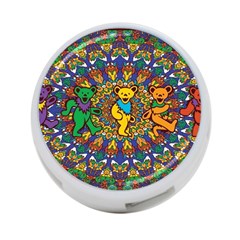 Grateful Dead Pattern 4-port Usb Hub (one Side) by Sarkoni