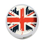 Union Jack England Uk United Kingdom London 4-Port USB Hub (One Side) Front