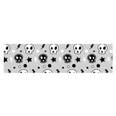 Skull-pattern- Oblong Satin Scarf (16  X 60 ) by Ket1n9