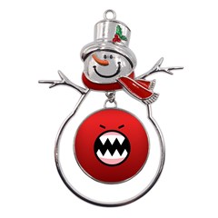 Funny Angry Metal Snowman Ornament by Ket1n9