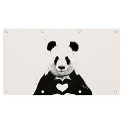 Panda Love Heart Banner And Sign 7  X 4  by Ket1n9