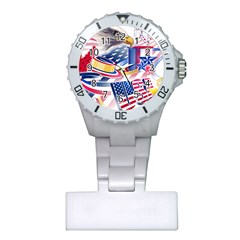 Independence Day United States Of America Plastic Nurses Watch by Ket1n9