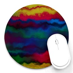 Watercolour-color-background Round Mousepad by Ket1n9