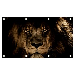 African-lion-mane-close-eyes Banner And Sign 7  X 4  by Ket1n9