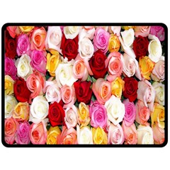 Rose Color Beautiful Flowers Two Sides Fleece Blanket (large) by Ket1n9