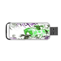 Horse-horses-animal-world-green Portable Usb Flash (two Sides) by Ket1n9