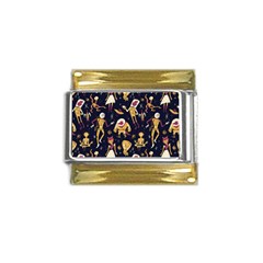 Alien Surface Pattern Gold Trim Italian Charm (9mm) by Ket1n9