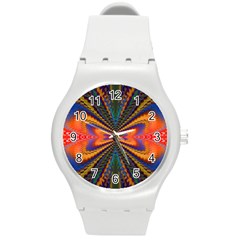 Casanova Abstract Art-colors Cool Druffix Flower Freaky Trippy Round Plastic Sport Watch (m) by Ket1n9