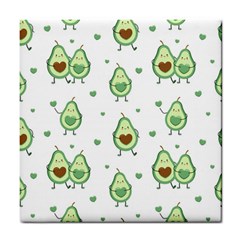 Cute-seamless-pattern-with-avocado-lovers Tile Coaster by Ket1n9