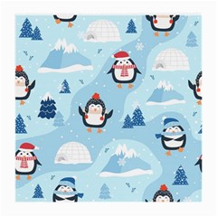 Christmas-seamless-pattern-with-penguin Medium Glasses Cloth by Grandong