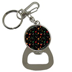 Christmas Paper Stars Pattern Texture Background Colorful Colors Seamless Copy Bottle Opener Key Chain by Grandong