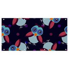 Owl-pattern-background Banner And Sign 8  X 4  by Grandong