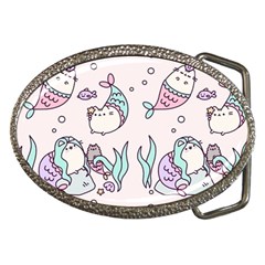 Cartoon Cat Cute Animal Design Drawing Illustration Kawaii Belt Buckles by Grandong