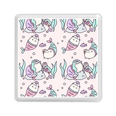 Cartoon Cat Cute Animal Design Drawing Illustration Kawaii Memory Card Reader (square) by Grandong