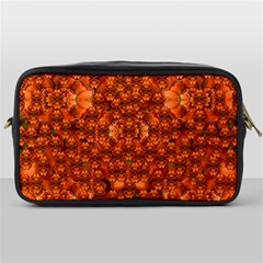 Floral Time In Peace And Love Toiletries Bag (one Side) by pepitasart