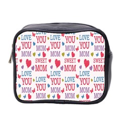 Love Mom Happy Mothers Day I Love Mom Graphic Mini Toiletries Bag (two Sides) by Vaneshop