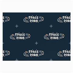 Space Dino Art Pattern Design Wallpaper Background Large Glasses Cloth (2 Sides) by Vaneshop