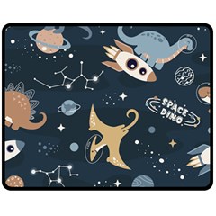 Space Theme Art Pattern Design Wallpaper Fleece Blanket (medium) by Vaneshop