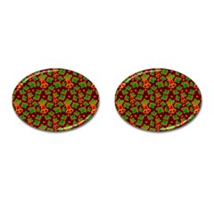 Christmas Pattern Cufflinks (oval) by Pakjumat