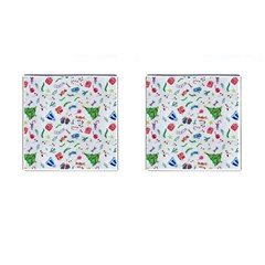 Illustration Christmas Pattern Cufflinks (square) by Pakjumat