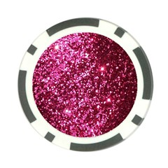 Pink Glitter Poker Chip Card Guard by Amaryn4rt