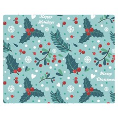 Seamless-pattern-with-berries-leaves Two Sides Premium Plush Fleece Blanket (medium) by Amaryn4rt