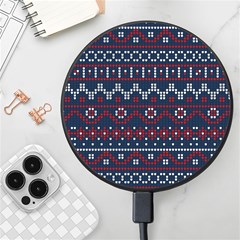 Christmas-concept-with-knitted-pattern Wireless Fast Charger(black) by Amaryn4rt