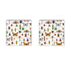 Insects-seamless-pattern Cufflinks (square) by Amaryn4rt