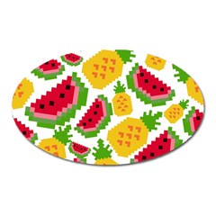 Watermelon-pattern-se-fruit-summer Oval Magnet by Amaryn4rt