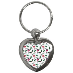 Christmas-background Key Chain (heart) by Amaryn4rt